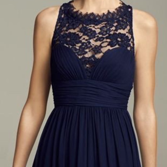 NWT Aidan Mattox Embellished Lace & Silk Chiffon Gown Twilight Blue [ SZ 6‎ ] - Picture 13 of 15